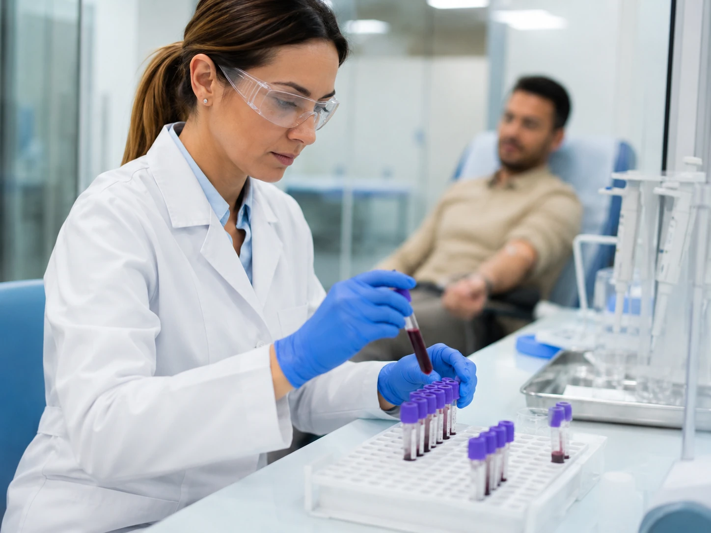 Paciente y muestra de laboratorio clínico